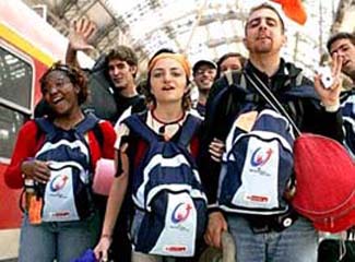 Young men and women at World Youth Day